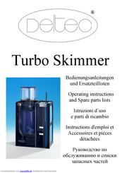 Deltec Turbo Skimmer TS 1250 Bedienungsanleitungen