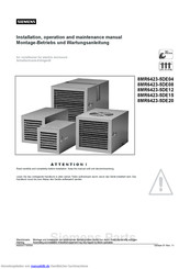 Siemens 8MR6423-5DE04 Montage-, Betriebs- Und Wartungsanleitung