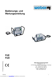 Weber mt EFU 1,3 S-Duo Betriebsanleitung