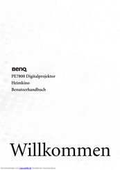 BenQ PE7800 Benutzerhandbuch