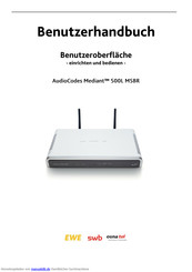 AudioCodes Mediant 500L MSBR Benutzerhandbuch