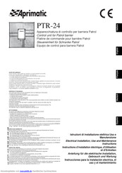 Aprimatic PTR-24 Anleitung Für Die Elektrische Installation, Gebrauch Und Wartung