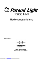 Glp Patend Light 1200 HMI Bedienungsanleitung