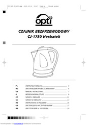 OPTi CJ-1780 Herbatek Bedienungsanleitung
