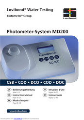 Tintometer Lovibond MD200 Bedienungsanleitung