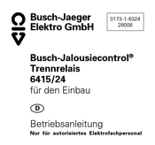 Busch-Jaeger 6415/24 Betriebsanleitung
