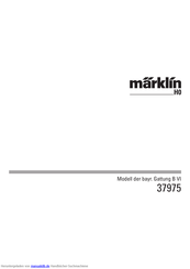 marklin H0 B VI Series Anleitung