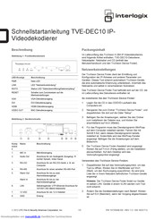 Interlogix TVE-DEC10 Schnellstartanleitung