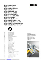 REMS Power-Ex-Press Q&E ACC Betriebsanleitung