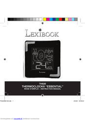 LEXIBOOK THERMOCLOCK ESSENTIAL TH020 Bedienungsanleitung