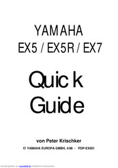 Yamaha EX5R Kurzanleitung