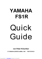 Yamaha FS1R Kurzanleitung