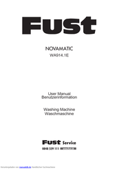 FUST NOVAMATIC WA914.1E Benutzerinformation