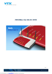 vtx FRITZ!Box Fon WLAN 7270 Installation