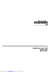 marklin 37121 Bedienungsanleitung