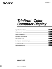 Sony Trinitron CPD-G500 Bedienungsanleitung