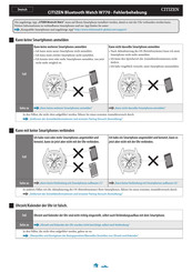 Citizen W770 Fehlerbehebung