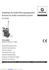 Monacor TXA-800R Bedienungsanleitung