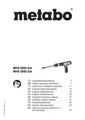 Metabo MHS 5000 Set Originalbetriebsanleitung