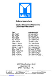 Multi Multi-Line CF4-78GPE Bedienungsanleitung
