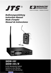 JTS SIEM-101 Bedienungsanleitung