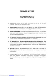 Denver MT-100 Kurzanleitung