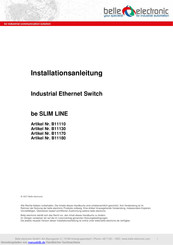 Belle Electronic SLIM LINE BE-4FE+1SFP-UMSL Installationsanleitung
