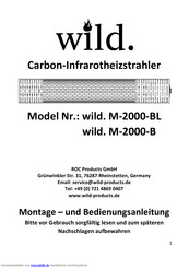 Wild M-2000-BL Montage- Und Bedienungsanleitung