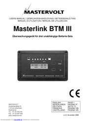 Mastervolt Masterlink BTM III Betriebsanleitung