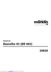 marklin H0 03 Series Gebrauchsanleitung