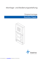 Telegärtner DoorLine Classic Montage- Und Bedienungsanleitung