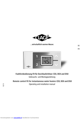 clage FX Gebrauchs- Und Montageanleitung