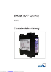 KSB BACnet MS/TP Zusatzbetriebsanleitung