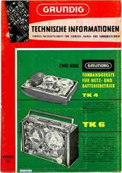 Grundig TK4 Technische Informationen