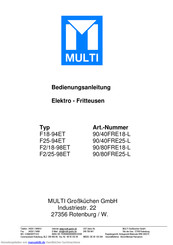 Multi F18-94ET Bedienungsanleitung