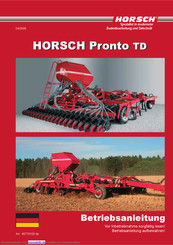 horsch Pronto 5 TD Betriebsanleitung