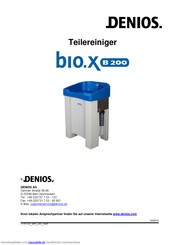 Denios bio.x B200 Betriebsanleitung