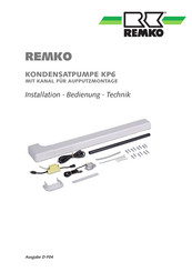 REMKO KP6 Installations- Und Bedienanleitung