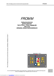 Fromm FR4-Serie Originalbenutzerhandbuch