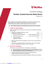 McAfee Content Security Blade Server Schnellstart Handbuch