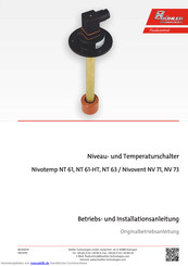 Bühler technologies Nivotemp NT 63 Betriebs Und Installationsanleitung