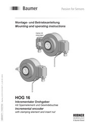 Baumer HOG 16 Montage- Und Betriebsanleitung