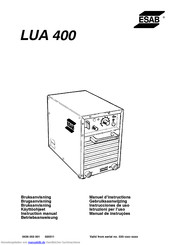 Esab LUA 400 Betriebsanweisung