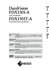 Eizo DuraVision FDX1501-A Installationshandbuch