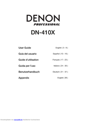 Denon Professional DN-410X Benutzerhandbuch