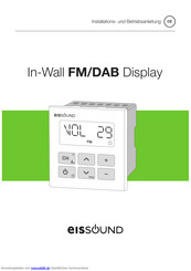 EisSound In-Wall FM/DAB Display Installation Und Betriebsanleitung