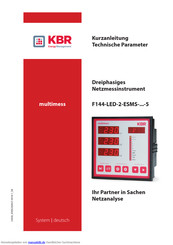 Kbr F144-LED-2-ESMS-...-5-Serie Kurzanleitung/Technische Parameter