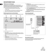 Behringer MicroPOWER PS400 Bedienungsanleitung