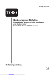 Toro Wheel Horse 78200 Serie Bedienungsanleitung
