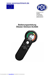 PCE Instruments Oilcheck OLK605 Bedienungsanleitung